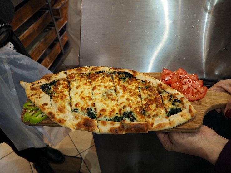 Cheese pide from the oven