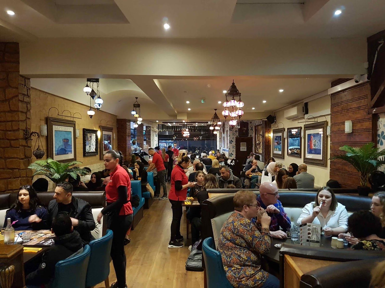 Guests in the Saray dining room