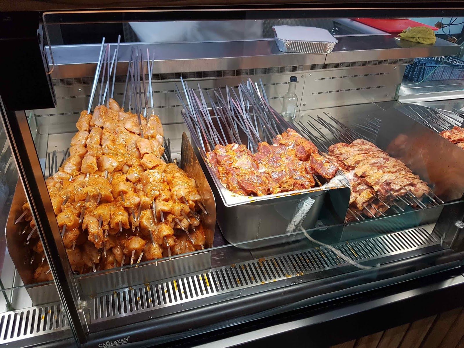 Skewers ready for the grill