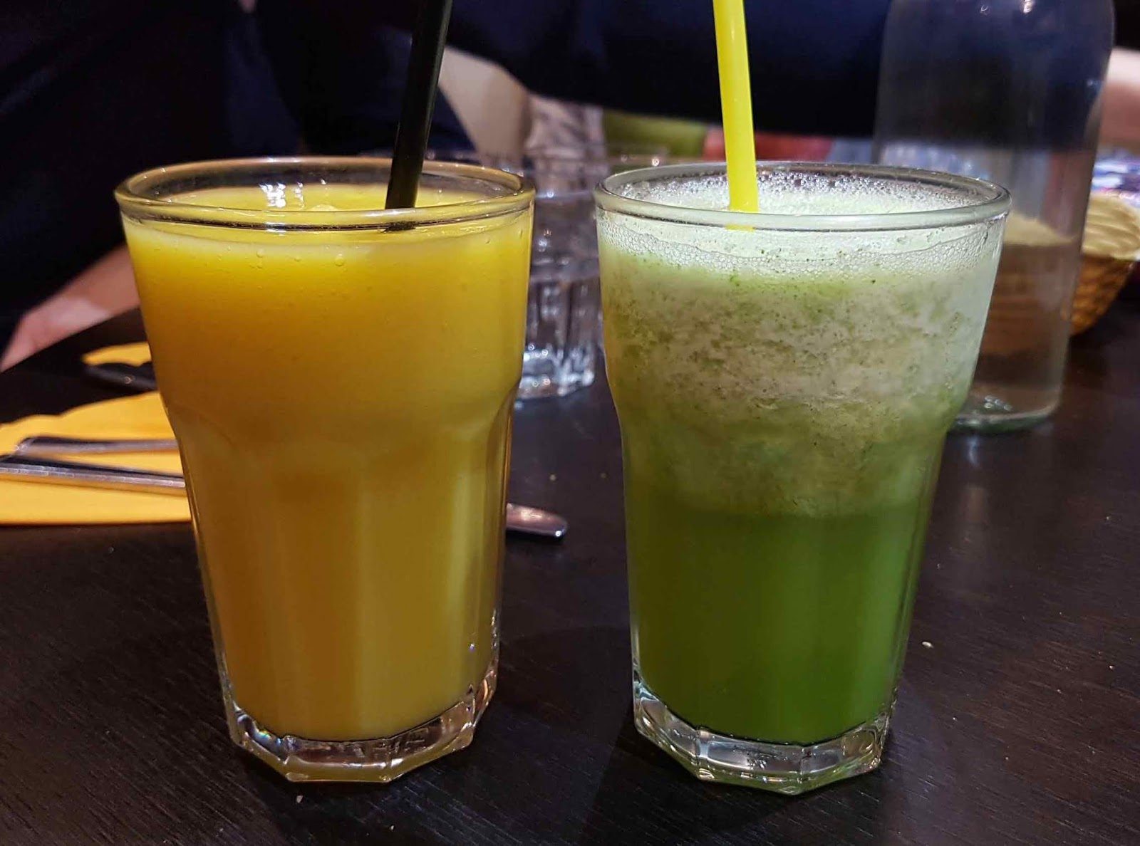 Fresh orange and apple juice